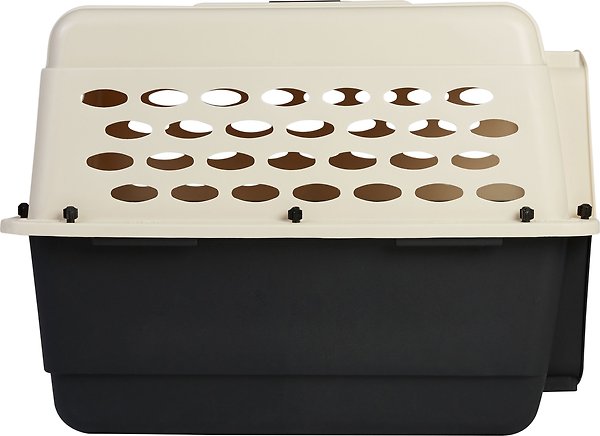 Show full view: Frisco Plastic Dog & Cat Kennel, Almond & Black, Medium slide 6 of 9