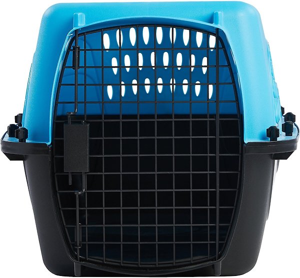 Show full view: Frisco Two Door Top Load Plastic Dog & Cat Kennel, Blue, 24-in slide 5 of 9
