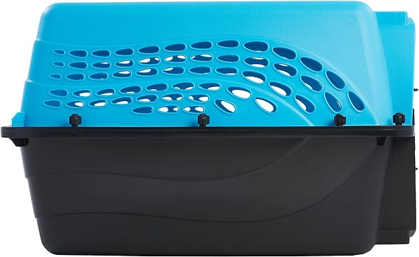 Show full view: Frisco Two Door Top Load Plastic Dog & Cat Kennel, Blue, 24-in slide 7 of 9
