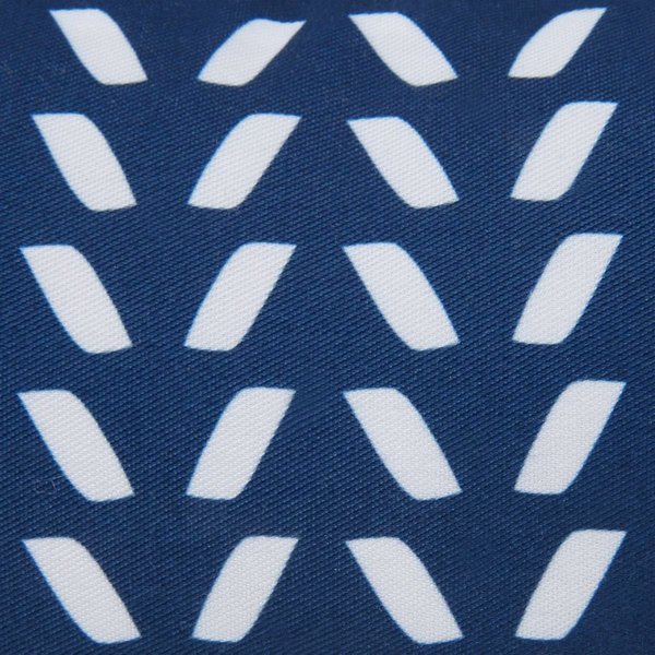 Show full view: Frisco Sherpa Rectangular Bolster Cat & Dog Bed, Navy Herringbone, Medium slide 5 of 10