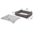 Show in main carousel: Frisco Sherpa Orthopedic Bolster Cat & Dog Bed, X-Large, Gray Basket Weave Print slide 2 of 8