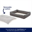 Show in main carousel: Frisco Sherpa Orthopedic Bolster Cat & Dog Bed, X-Large, Gray Basket Weave Print slide 3 of 8