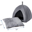 Show in main carousel: Frisco Tent Covered Cat & Dog Bed, Gray, Medium slide 3 of 8