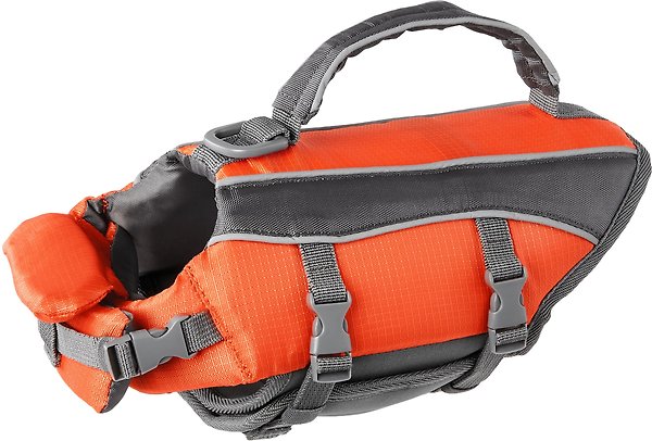 Show full view: Frisco Ripstop Dog Life Jacket, Orange, X-Small slide 4 of 12
