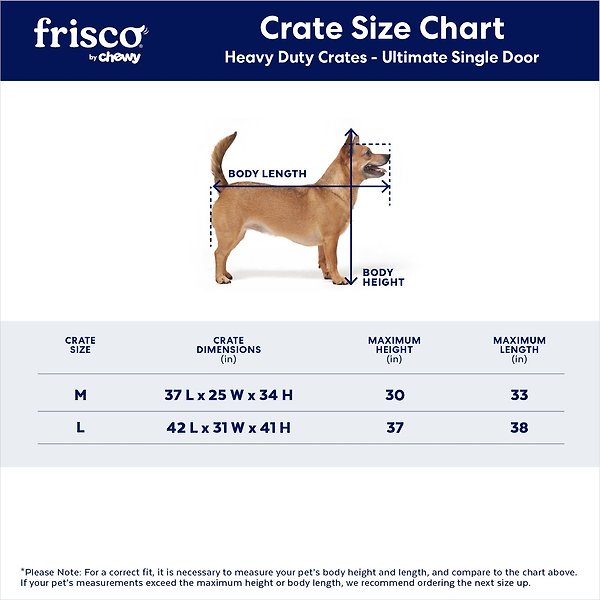 Show full view: Frisco Ultimate Heavy Duty Steel Metal Single Door Dog Crate, Medium slide 3 of 9