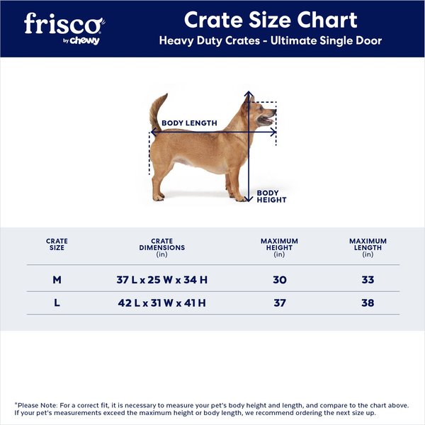 Show full view: Frisco Ultimate Heavy Duty Steel Metal Single Door Dog Crate, Large slide 3 of 9
