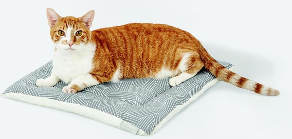 Show full view: Frisco Reversible Square Cat Pad, Gray Basket Weave Print slide 3 of 9