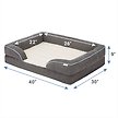 Show in main carousel: Frisco Plush Orthopedic Front Bolster Cat & Dog Bed w/Removable Cover, Gray, X-Large slide 2 of 10