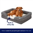 Show in main carousel: Frisco Plush Orthopedic Front Bolster Cat & Dog Bed w/Removable Cover, Gray, X-Large slide 3 of 10