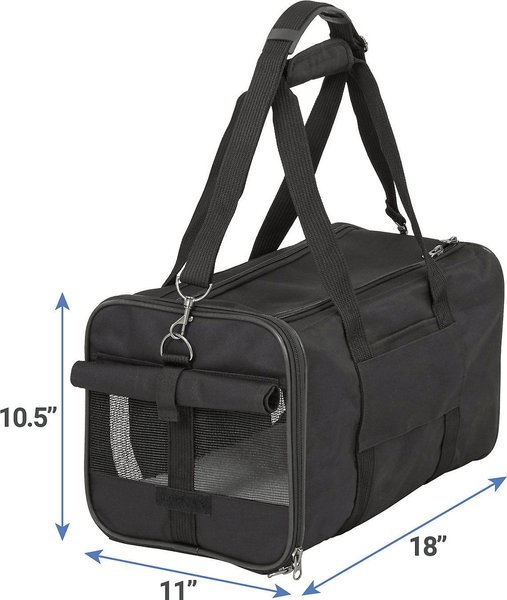 Show full view: Frisco Travel Bag Dog & Cat Carrier, Black, Medium slide 3 of 10