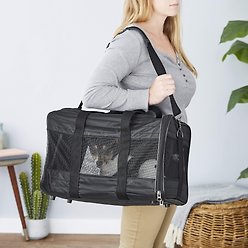 Frisco Premium Travel Bag Dog & Cat Carrier, Black, Large