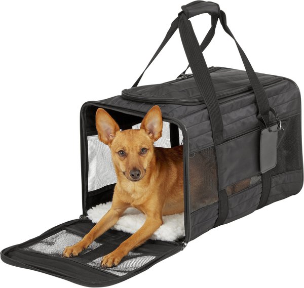 Show full view: Frisco Premium Travel Bag Dog & Cat Carrier, Black, Large slide 6 of 10