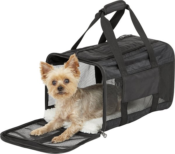 Show full view: Frisco Premium Travel Bag Dog & Cat Carrier, Black, Medium slide 6 of 10