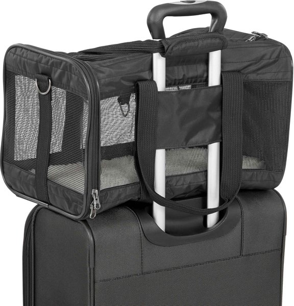 Show full view: Frisco Premium Travel Bag Dog & Cat Carrier, Black, Medium slide 7 of 10