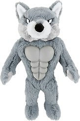 Frisco Wolf Muscle Plush Squeaky Dog Toy, Medium/Large