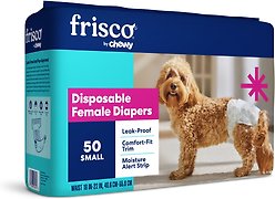 Frisco Disposable Female Dog Diapers, Small,  50 count