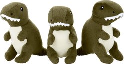 Frisco Volcano & Dinosaurs Hide & Seek Puzzle Plush Squeaky Dog Toy Refills, Medium, 3 count