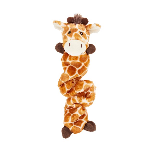 FRISCO Giraffe Bungee Plush Squeaky Dog Toy, Small/Medium