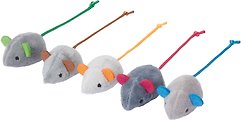 Frisco Mice Plush Cat Toy with Catnip, 5 count