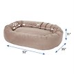Show in main carousel: Frisco Velvet Round Bolster Dog Bed w/Removable Cover, Beige, XX-Large slide 2 of 8