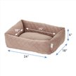 Show in main carousel: Frisco Velvet Rectangular Bolster Cat & Dog Bed, Beige, Medium slide 3 of 8