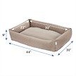 Show in main carousel: Frisco Velvet Rectangular Bolster Cat & Dog Bed, Beige, X-Large slide 2 of 7
