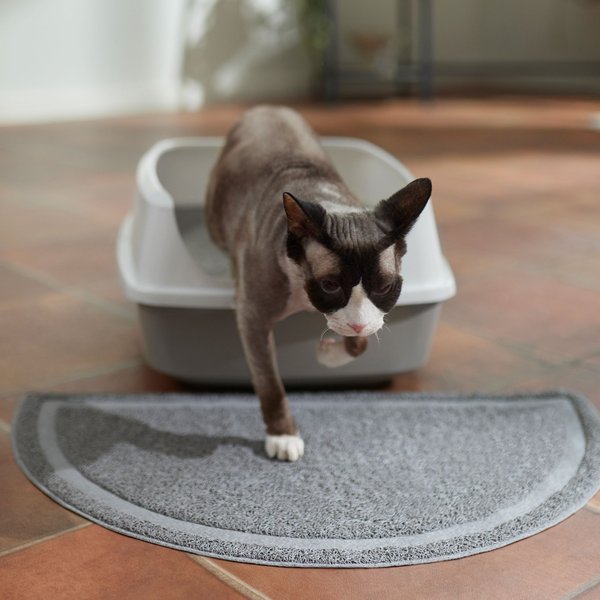 Show full view: Frisco Half Moon Cat Litter Mat, Grey slide 3 of 5