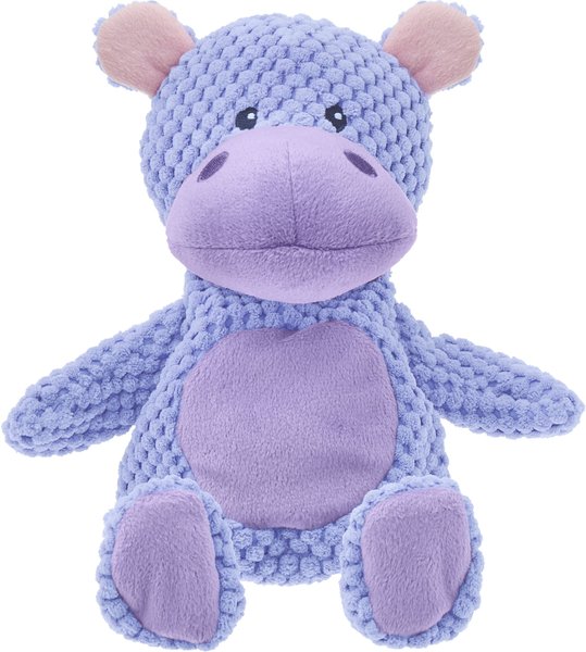 Frisco Hippo Textured Plush Squeaky Dog Toy