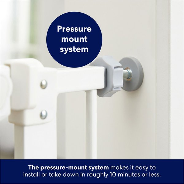 Show full view: Frisco Steel Extra Tall Auto-Close Dog Gate, White, 41-in slide 4 of 8