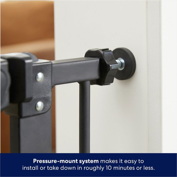 Show full view: Frisco Steel Extra Wide Auto-Close Dog Gate, Black, 30-in slide 4 of 9