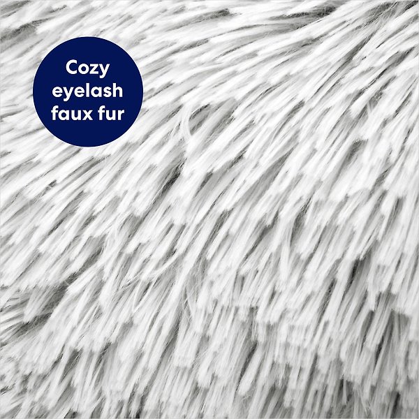 Show full view: Frisco Eyelash Cat & Dog Bolster Bed, Silver, Medium slide 4 of 9