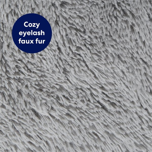 Show full view: Frisco Eyelash Cat & Dog Bolster Bed, Smoky Gray, Small slide 4 of 9