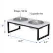 Show in main carousel: Frisco Marble Print Stainless Steel Double Elevated Dog Bowl, Black Stand, 7 Cup slide 2 of 7