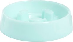 Frisco Fish Shaped Ridges Slow Feed Bowl, Light Blue, Small: 1 cup, 1 count