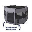 Show in main carousel: Frisco Soft-Sided Dog, Cat & Small Pet Exercise Playpen, Gray, 42-in L x 42-in W x 24-in H slide 4 of 9