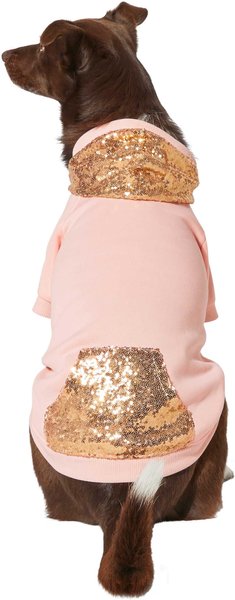 Show full view: Frisco Sequin Dog & Cat Hoodie, Pink, Medium slide 3 of 8