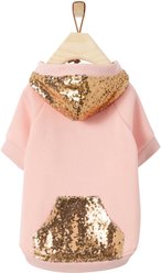 Frisco Sequin Dog & Cat Hoodie, Pink, XX-Large