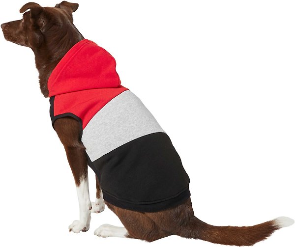 Show full view: Frisco Colorblock Dog & Cat Sleeveless Hoodie, Red/Black, Large slide 3 of 7