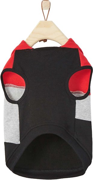 Show full view: Frisco Colorblock Dog & Cat Sleeveless Hoodie, Red/Black, Large slide 4 of 7