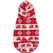Show in main carousel: Frisco Fair Isle Fleece Lined Dog & Cat Hoodie, Red, X-Small slide 1 of 9