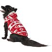 Show in main carousel: Frisco Fair Isle Fleece Lined Dog & Cat Hoodie, Red, X-Small slide 3 of 9