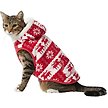 Show in main carousel: Frisco Fair Isle Fleece Lined Dog & Cat Hoodie, Red, X-Small slide 4 of 9