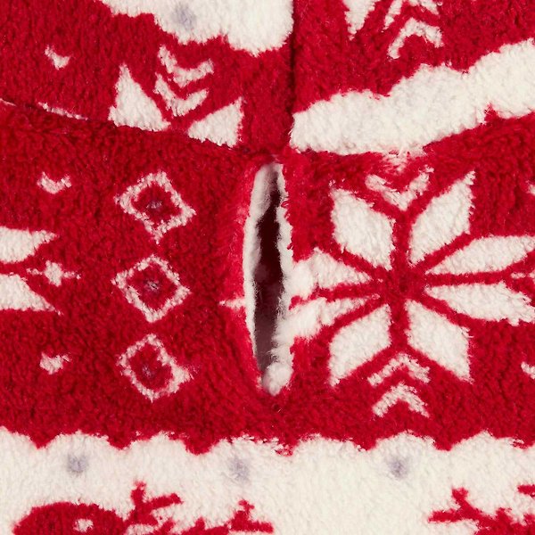 Show full view: Frisco Fair Isle Fleece Lined Dog & Cat Hoodie, Red, X-Small slide 6 of 9