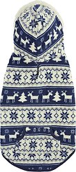 Frisco Fair Isle Fleece Lined Dog & Cat Hoodie, Navy, X-Large