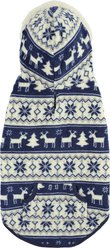 Frisco Fair Isle Fleece Lined Dog & Cat Hoodie, Navy, XX-Large