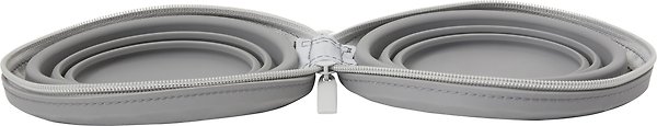 Show full view: Frisco Travel Collapsible Silicone Dog & Cat Bowl, Gray, Small: 1.5 cup slide 3 of 8