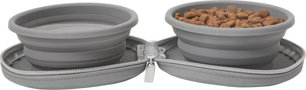 Show full view: Frisco Travel Collapsible Silicone Dog & Cat Bowl, Gray, Small: 1.5 cup slide 4 of 8