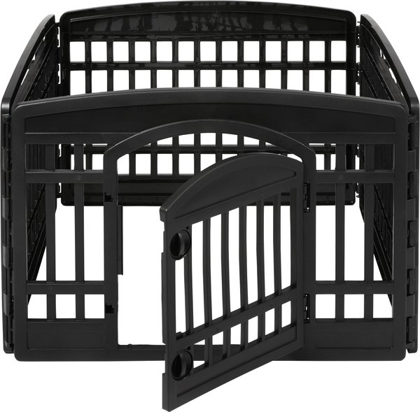 Show full view: Frisco 4-Panel Plastic Dog Exercise Playpen with Door, 24-in H, Black slide 4 of 10