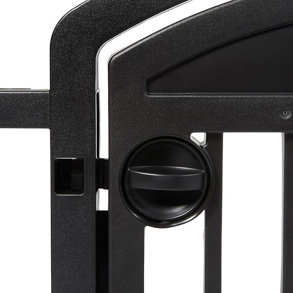 Show full view: Frisco 4-Panel Plastic Dog Exercise Playpen with Door, 24-in H, Black slide 6 of 10