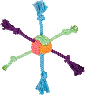 FRISCO Fetch Colorful Ball Knot Rope Dog Toy, Medium/Large